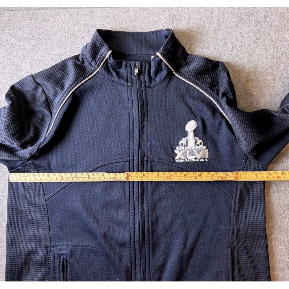 Athleisure‎ Super Bowl XLVI Jacket M Navy Blue CB DryTec LCK08514 - Picture 3 of 12